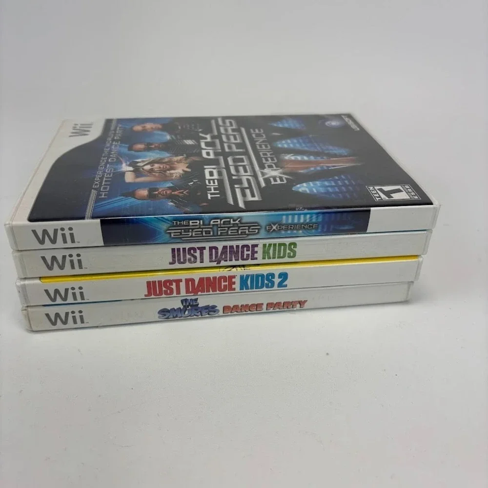 Wii Just‎ Dance 3 Kids Black Eyed Peas Experience Smurfs Dance Party Lot 4 Games